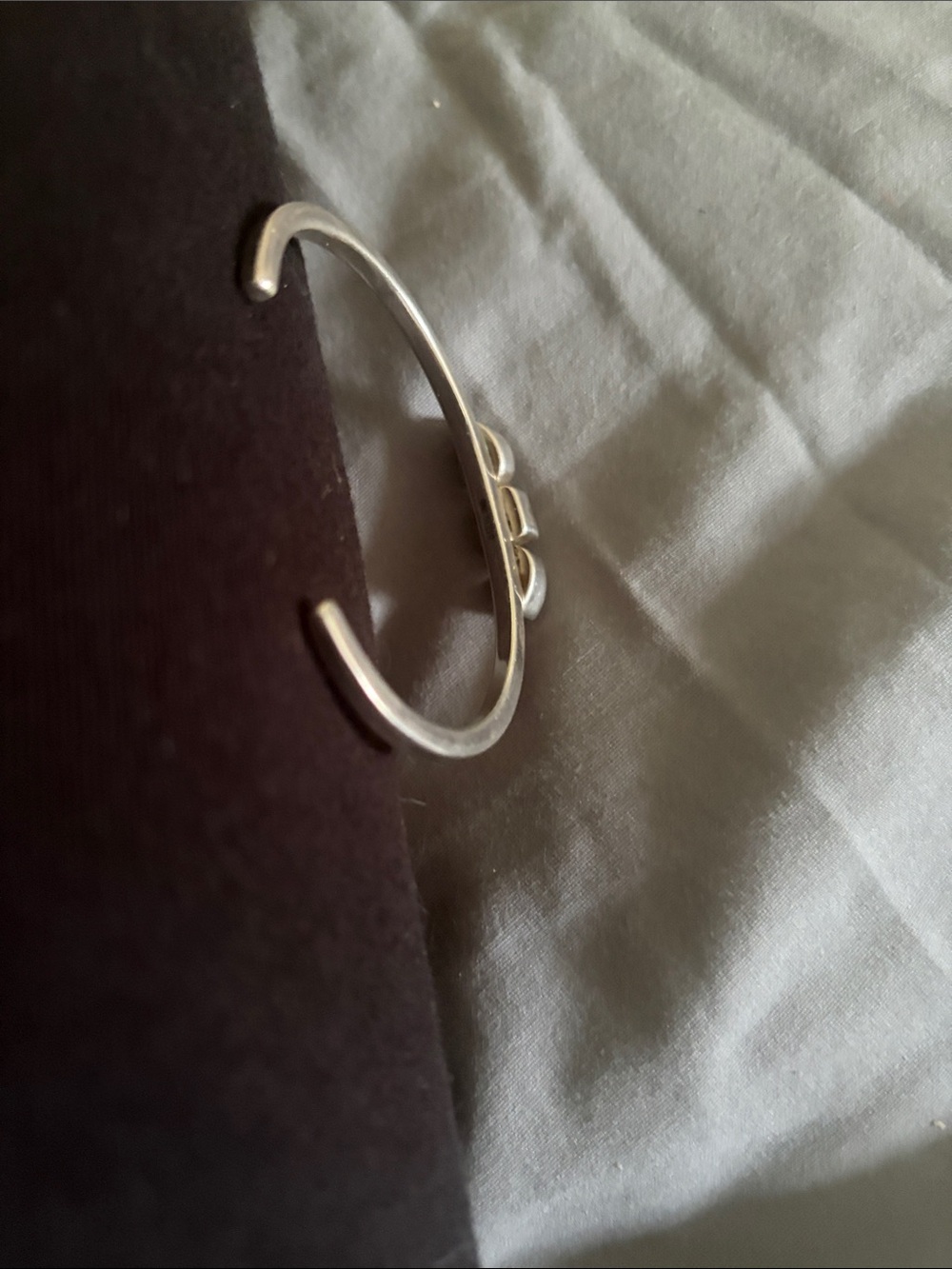 Sterling Silver Blue Topaz and Sapphire Cuff Bracelet - Picture 5 of 6